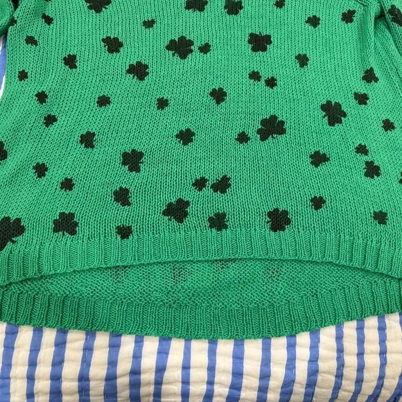 Wooden Ships Mini Shamrock Green Sweater | Size M/L | NWT - Picture 6 of 9